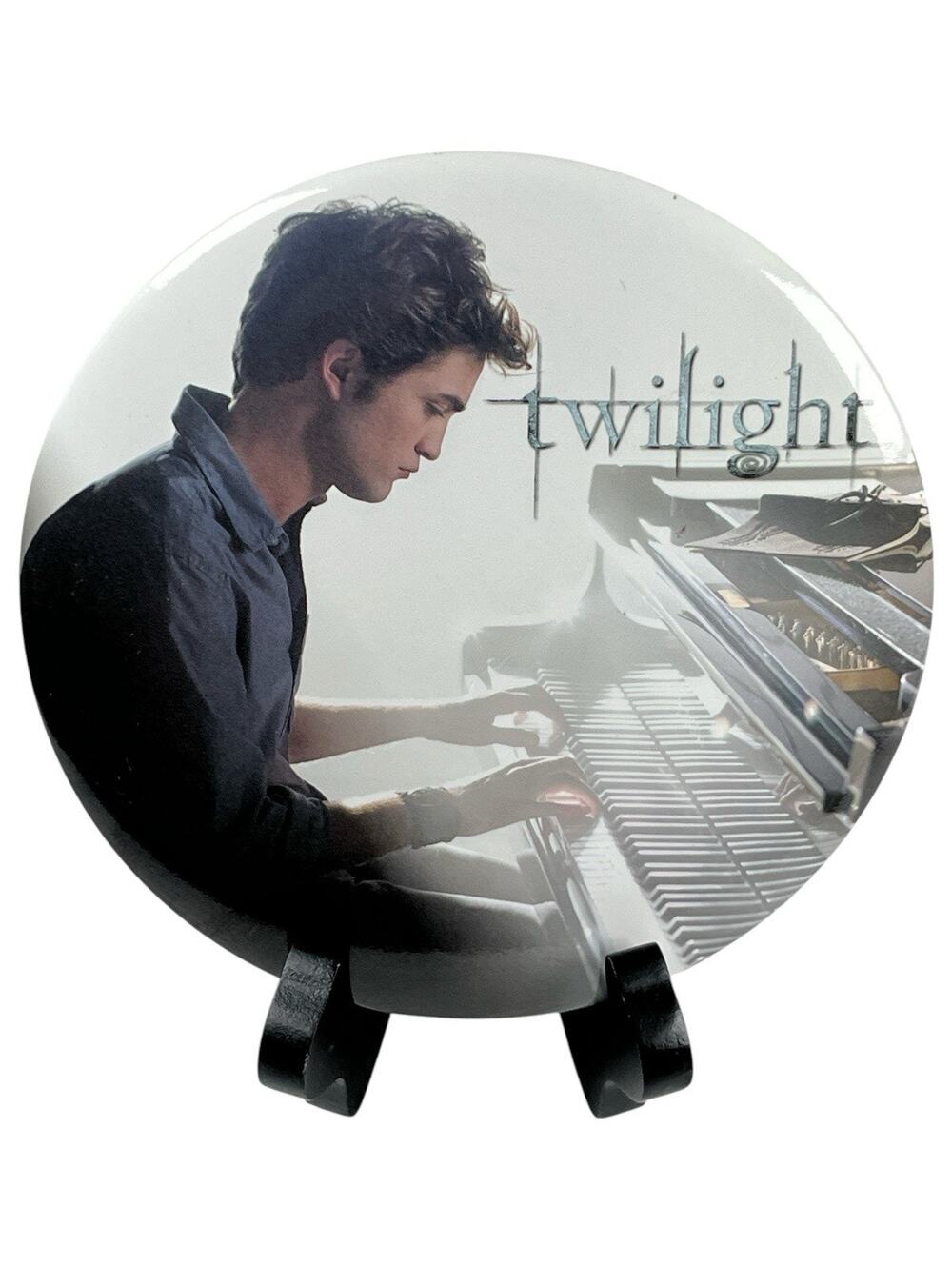 Twilight Edward Playing Piano Vampire Oversized Button Standing Cardboard Pin 5”